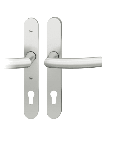 RT DRÜCKERGARNITUR PZ 92MM SECURITAS ALUMINIUM NATURFARBIG 73 7330
