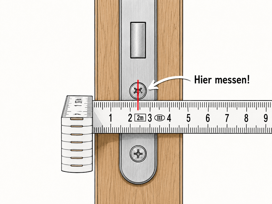 Profilzylinder richtig messen - Schaubild