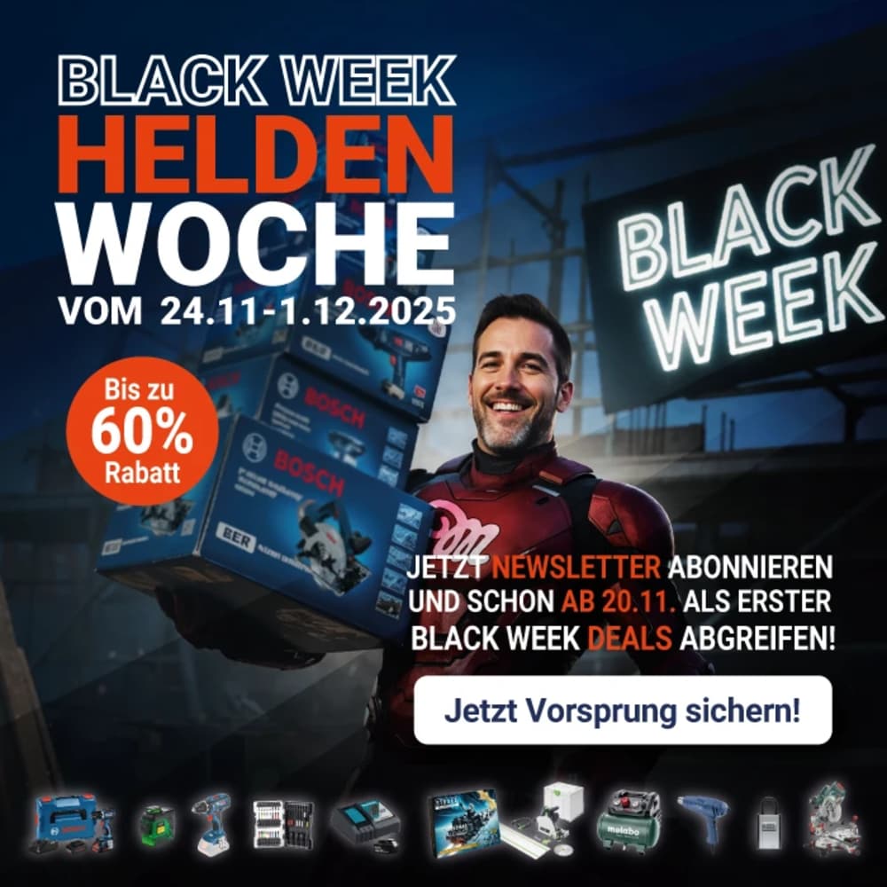 Newsletter abonnieren und 4 Tage vor allen anderen Black Week Angebote nutzen