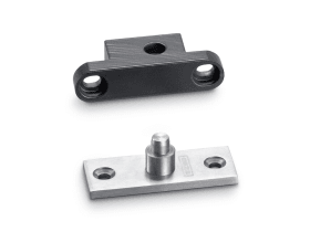 GEZE Objekttür-Bodendrehlager, Patch Fittings DL-RD, für Eckbeschläge, edelstahl