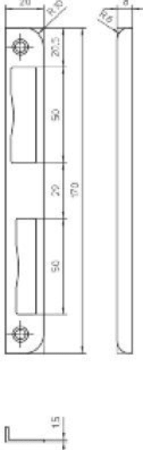 Winkel-Schließblech 3-N/41RK