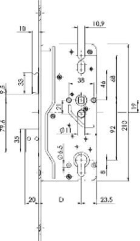 Hauptschloss schlüsselbetätigt 200-8092/0091PALA