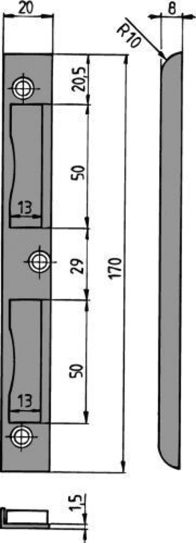 KFV Winkelschließblech WSS 4F-N