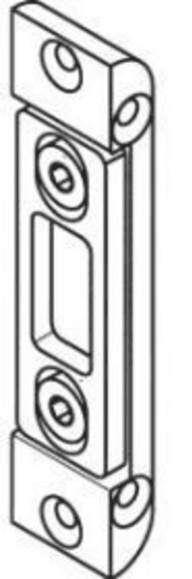 Schließblech für Wannen-Ausfräsung 2319-504V/V3-A