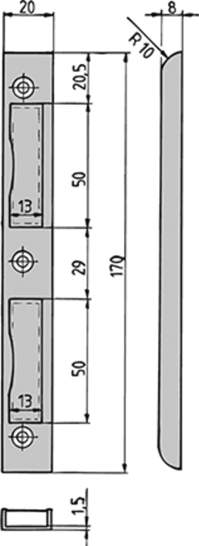 U-Profil-Schließblech 4-501-20N/48