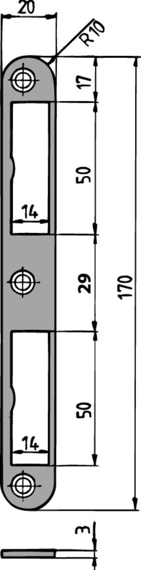 Flach-Schließblech 4-701N/41-A