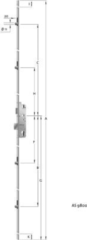 TÜRVERSCHL.AS 9800 F-24-30-92-8-N9 NI-LEG.4301-2,5 MATT GEB.  VE=5  3466259