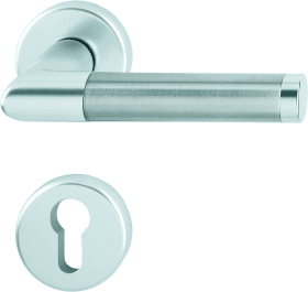 HOPPE Drückergarnitur Amsterdam 1400/42KV/42KVS,Ros.rd.,PZ,8,F1/F69,TS 37-42,DIY