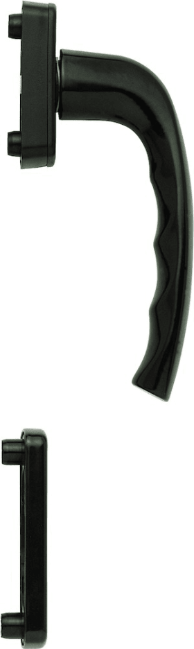 HOPPE balcony door handle set New York 0810/U10/962PNS, aluminium