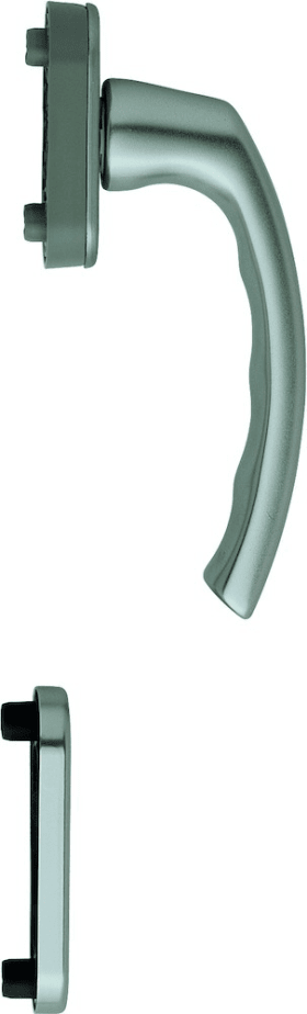 HOPPE Balkontür-Halbgarnitur Luxembourg 099/U26/49PNS, Aluminium