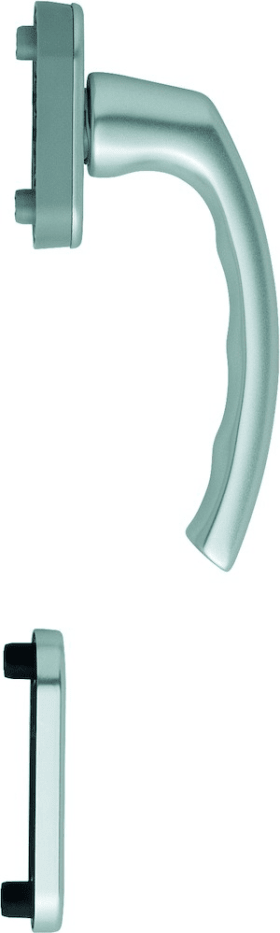 HOPPE Balkontür-Halbgarnitur Luxembourg 099/U26/49PNS, Aluminium