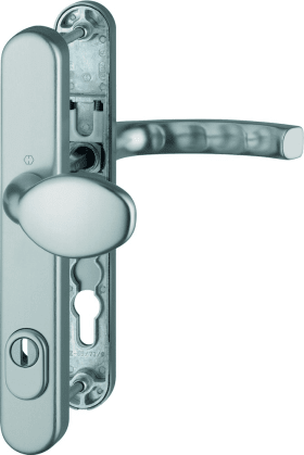 HOPPE Schutz-Wechselgarnitur mit Schmalschild Liège 76G/3359ZA/3357N/1540, Aluminium