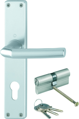 Hoppe Drückergarnitur Birmingham 1117/202SP/KK, Aluminium