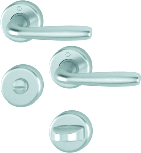 HOPPE Drückergarnitur Maribor 1766/17KV/17KVS,Ros.rd.,WC/S,8(5),F1,TS 37-42,DIY