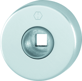 HOPPE Drückerrosettenpaar 42KV, rund, 9mm, TS 37-42, F1, DIY