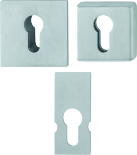 HOPPE Schutzrosette E75NSB/52S,eckig/flach,2mm,ES1/PZ,F69,TS65-75