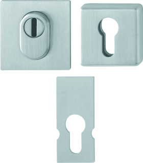 HOPPE Schutzrosette E75NSB-ZA/52S,eckig/flach,2mm,ES1,ZA/PZ,F69,TS65-75