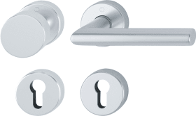 Hoppe Amsterdam 58/42H/42HKVS Door Handle Set, Aluminium