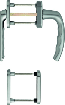 HOPPE Balkontürgarnitur Atlanta 099KH/66N/U26/0530/66NS/49PNS, Aluminium