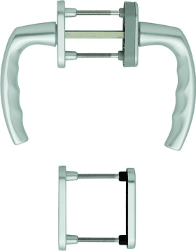 HOPPE Balkontürgarnitur Atlanta 0530/66N/U26/0530/66NS/49PNS, Aluminium