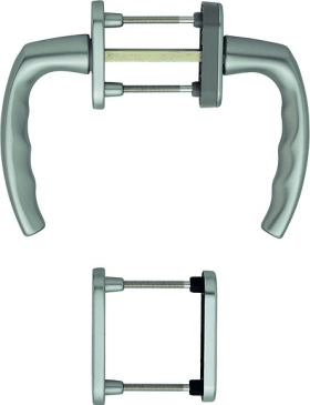 HOPPE Balkontürgarnitur Atlanta 0530/66N/U26/0530/66NS/49PNS, Aluminium