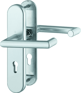 Hoppe door handle set Rotterdam 1401F/3331/3310, Aluminium