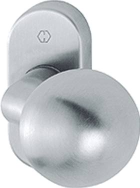 Hoppe Türknopf + Rosette E50G/55, Edelstahl