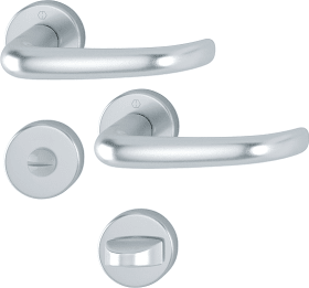 Hoppe Drückergarnitur San Francisco 1301/42KV/42KVS, Aluminium