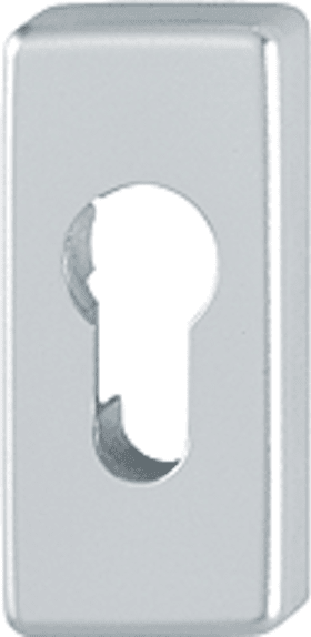 HOPPE Schlüsselrosette 44S,eckig o. No.,PZ, 8mm,F1