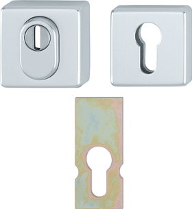 HOPPE Schutzrosette 52NSB-ZA/52S,eckig,15mm,ES1,ZA/PZ,F1 elox.,TS67-72