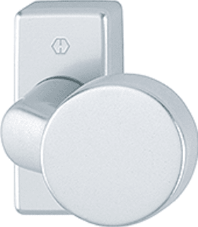 Hoppe door knob + rosette 58G/44, aluminium