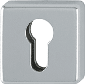 HOPPE Schlüsselrosette 52S,eckig,PZ, 9mm,F9