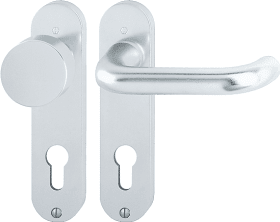 Hoppe Short Plate Paris 58/300K/138L, Aluminium