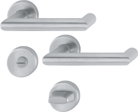 Hoppe Drückergarnitur Rotterdam E1401Z/42KV/42KVS, Edelstahl