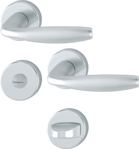 Hoppe Drückergarnitur New York 1810/42KV/42KVS, Aluminium