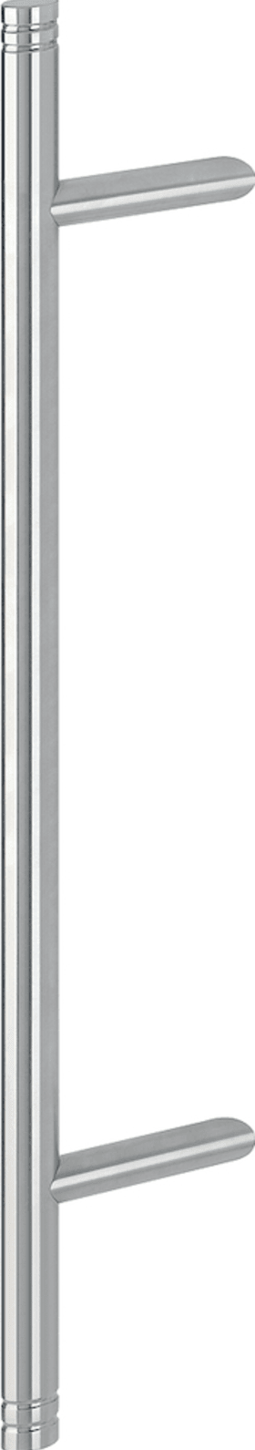 Hoppe Stoßgriff E5012 mit 2 Rillen, Edelstahl