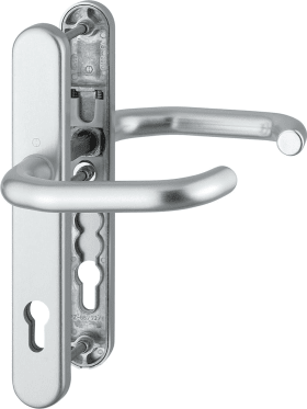 HOPPE AP Schutz-Drückergarnitur mit Schmalschild Paris RD-138GF/3358/3357N, Aluminium