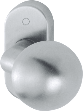 HOPPE Halbgarnitur E50G/55,drehb.,o.Schl.ros.ov.,8,F69,o.No.