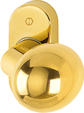 Hoppe Türknopf + Rosette E50G/55, Messing