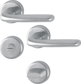 Hoppe door handle set Cardiff E1850Z/17KV/17KVS, stainless steel