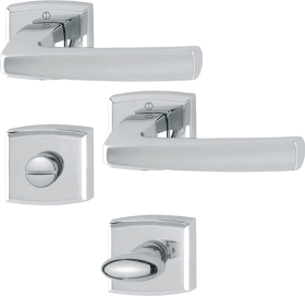 Hoppe door handle set Acapulco M1558/18KV/18KVS, brass