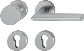 Hoppe door handle set Stockholm 58/42KV/42KVS/1140, Aluminium