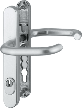 HOPPE AP Schutz-Drückergarnitur mit Schmalschild Paris RD-138GF/3359ZA/3357N, Aluminium