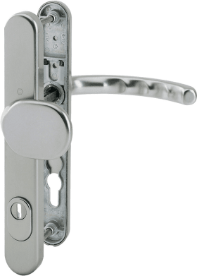 HOPPE Schutz-Wechselgarnitur mit Schmalschild Luxembourg 86G/3359ZA/3357N/1500, Aluminium