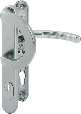 HOPPE Schutz-Wechselgarnitur mit Schmalschild Luxembourg 513G/3359ZA/3357N/1500, Aluminium