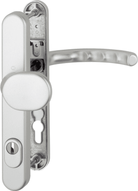 HOPPE Schutz-Wechselgarnitur mit Schmalschild Luxembourg 86G/3359ZA/3357N/1500, Aluminium