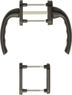 HOPPE Balkontürgarnitur Tokyo 0710RH/66N/U26/0710/66NS/49PNS, Aluminium