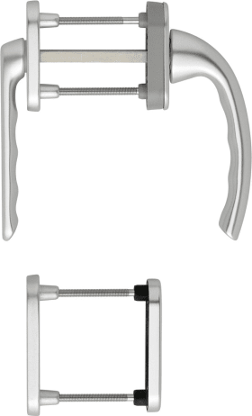 HOPPE Balkontürgarnitur Tokyo 099KH/66N/U26/0710/66NS/49PNS, Aluminium