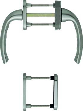 HOPPE Balkontürgarnitur Tokyo 0710RH/66N/U26/0710/66NS/49PNS, Aluminium