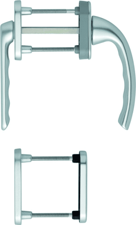 HOPPE Balkontürgarnitur Tokyo 099KH/66N/U26/0710/66NS/49PNS, Aluminium